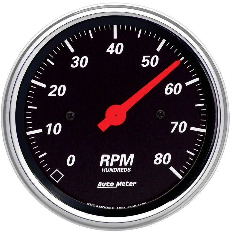 Autometer Designer Black 3-3/8in Electrical 8k RPM In-Dash Tachometer AutoMeter Gauges
