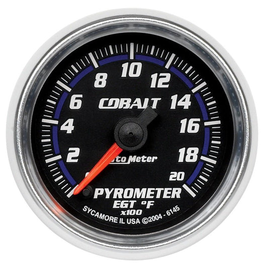 Autometer Cobalt 52mm 2000 Deg F Electronic Pyrometer Gauge AutoMeter Gauges