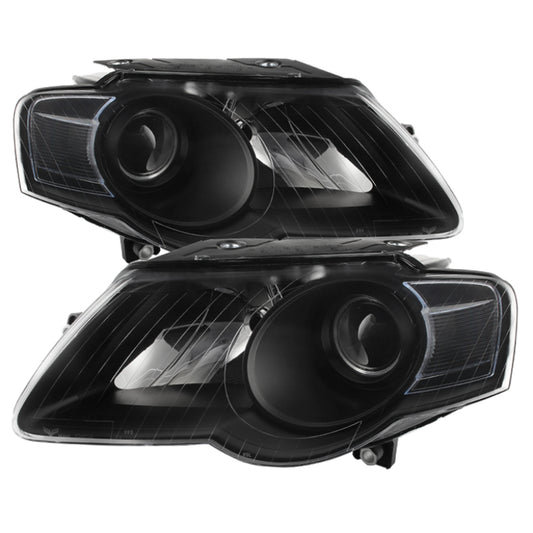 Xtune Volkswagen Passat 06-10 (Halogen Only) Projector Headlights Black HD-JH-VWPAT06-BK SPYDER Headlights