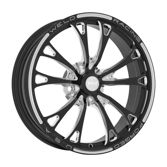 Weld V-Series 2.0 1-Piece 18x6 / 5x4.5 BP / 3.2in. BS Black Wheel - Non-Beadlock Weld Wheels - Forged