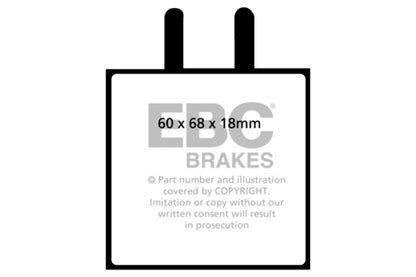 EBC 59-65 Aston Martin DB4 3.7 Convertible Greenstuff Front Brake Pads