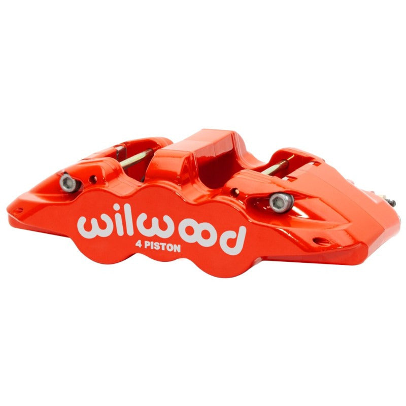 Wilwood Caliper - Aero4-DS Forged Four-Piston Caliper Black 1.38in Piston 1.10in Rotor - Red Wilwood Brake Calipers - Perf