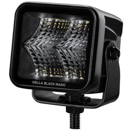 Hella Universal Black Magic 2.7in L.E.D. Cube Kit - Flood Beam Hella Fog Lights