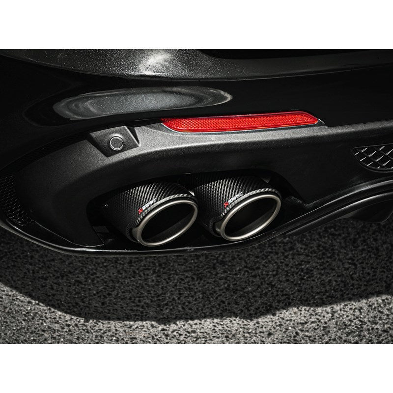 Akrapovic 2017+ Alfa Romeo Stelvio Quadrifoglio Slip-On Line (Titanium) w/Titanium/Carbon Fiber Tips Akrapovic Muffler