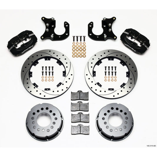 Wilwood Forged Dynalite P/S Rear Kit Drilled Rotor Big Ford 2.36in Offset Wilwood Big Brake Kits