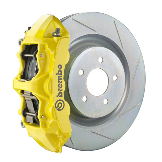 Brembo 16+ Camaro LS/LT/SS Front GT BBK 6 Piston Cast 355x32 1pc Rotor Slotted Type1-Yellow