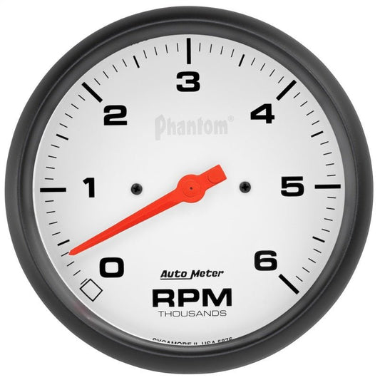 AutoMeter Phantom 5in. 0-6K RPM In-Dash Tachometer Gauge AutoMeter Gauges