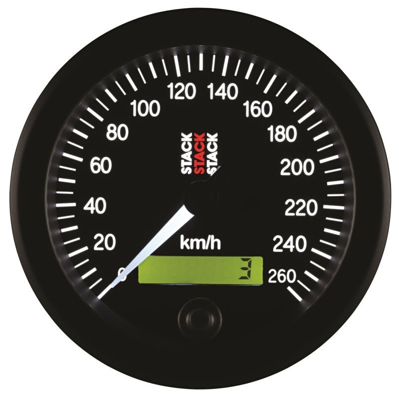 Autometer Stack 88mm 0-260 KM/H Electronic Speedometer - Black AutoMeter Gauges