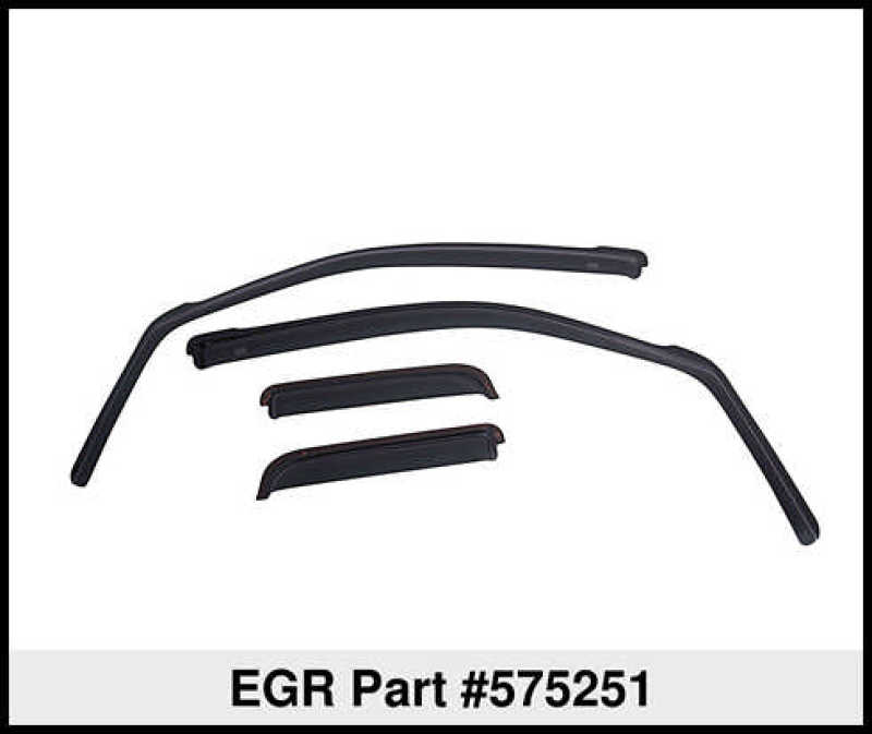 EGR 2018 jeep Wrangler JL SlimLine In-Channel WindowVisors Set of 4 - Dark Smoke