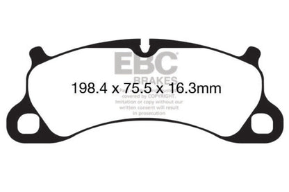 EBC 12-15 Porsche 911 (991) (Cast Iron Rotor only) 3.8 Carrera S Redstuff Front Brake Pads