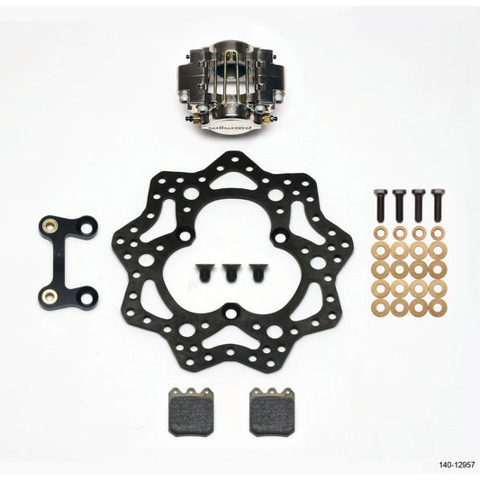 Wilwood Dynapro Single LW Left Front Kit - Sprint 11.00in Scalloped Steel Rotor Wilwood Big Brake Kits