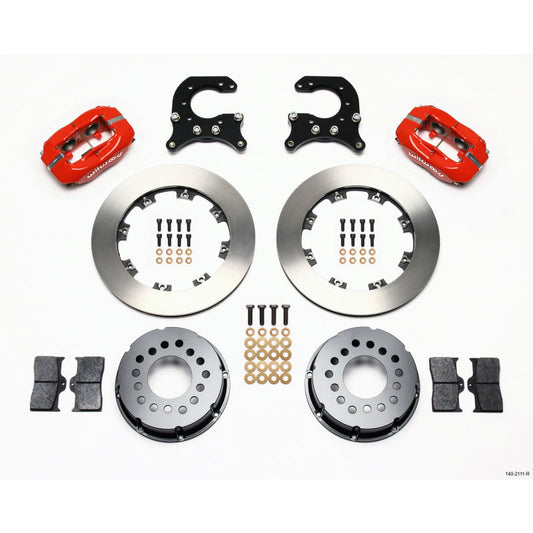 Wilwood Forged Dynalite P/S Rear Kit Red 58-64 Olds/Pontiac Ends Wilwood Big Brake Kits