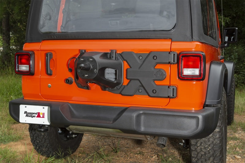 Rugged Ridge Spartacus HD Tire Carrier Hinge Casting 18-20 Jeep Wrangler JL Rugged Ridge Spare Tire Carriers