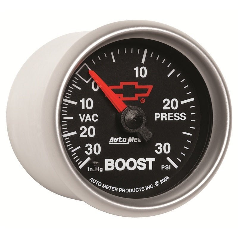 Autometer Sport-Comp II GM 52mm 30 PSI Mechanical Boost Vacumm Gauge AutoMeter Gauges