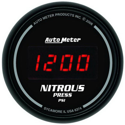 Autometer Z Series 52mm Digital 0-1600 PSI Nitrous Pressure Gauge AutoMeter Gauges