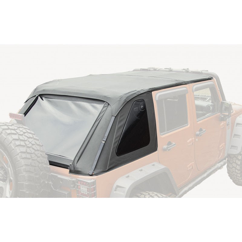 Rugged Ridge Bowless Soft Top Black Diamond 4-Door 07-18 Jeep Wrangler JK Rugged Ridge Soft Tops