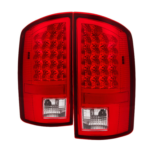 Xtune Dodge Ram 07-08 1500 / Ram 07-09 2500/3500 LED Tail Lights Red Clear ALT-JH-DR07-LED-RC SPYDER Tail Lights