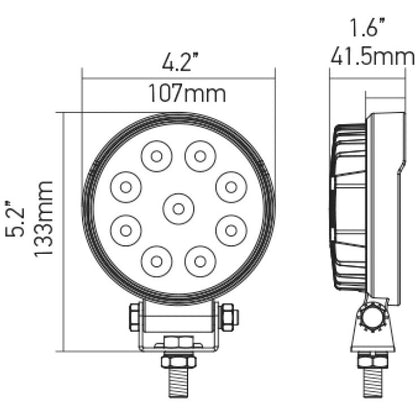 Hella ValueFit Work Light 5RD 1.0 LED MV LR LT Hella Work Lights