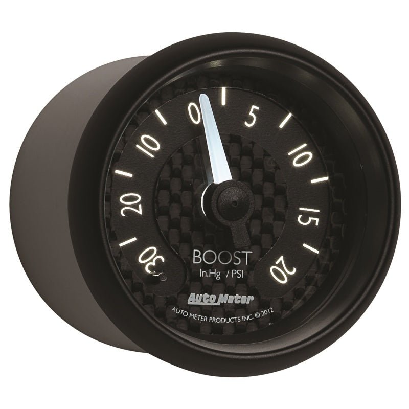 Autometer GT Series 52mm Mechanicl 30 In Hg/20 psi Vacuum/Boost Gauge AutoMeter Gauges