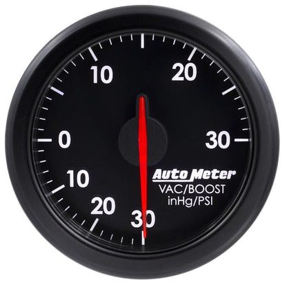 Autometer Airdrive 2-1/6in Boost/Vac Gauge 30in HG/30 PSI - Black AutoMeter Gauges
