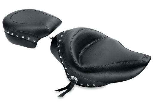 Mustang 04-21 Harley Sportster Standard Touring Passenger Seat w/Studs - Black