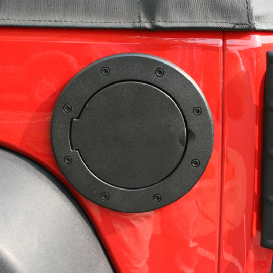 Rugged Ridge Non-Locking Gas Cap Door Black 07-18 Jeep Wrangler Rugged Ridge Fuel Caps