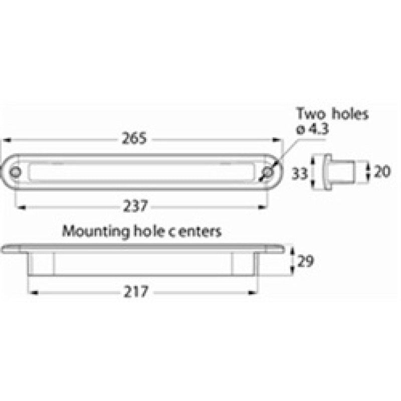 Hella Clear Plastic Lens Third Brake Light Hella Brake Lights