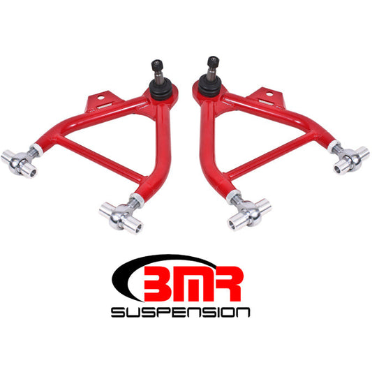 BMR 79-93 Fox Mustang Lower A-Arms (Coilover Only) w/ Adj. Rod End and Tall Ball Joint - Red BMR Suspension Control Arms