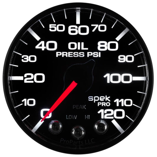 Autometer Spek-Pro - Nascar 2-1/16in Oil Press 0-120 psi Bfb Ecu AutoMeter Gauges