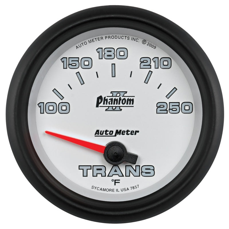 AutoMeter Gauge Transmission Temp 2-5/8in. 100-250 Deg. F Electric Phantom II AutoMeter Gauges