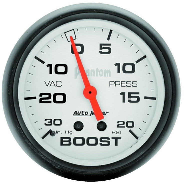 AutoMeter Gauge Vac/Boost 2-5/8in. 30Inhg-20PSI Mechanical Phantom AutoMeter Gauges