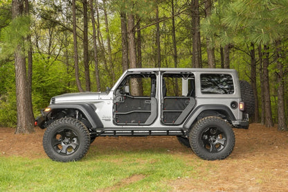 Rugged Ridge Fortis Tube Door Covers Full Set Black 18-20 Jeep Wrangler JLU Rugged Ridge Doors