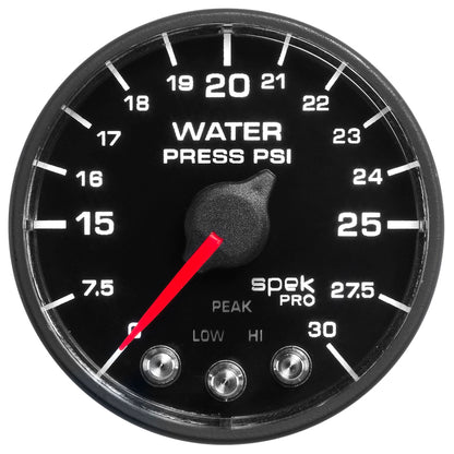 Autometer Spek-Pro - Nascar 2-1/16in Water Press 0- 30 psi Bfb AutoMeter Gauges