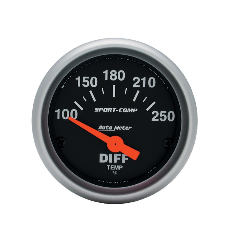 AutoMeter Gauge Differential Temp 2-1/16in. 100-250 Deg. F Electric Sport-Comp AutoMeter Gauges