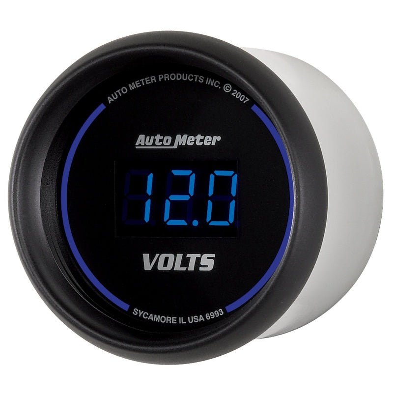 Autometer Cobalt Digital 52.4mm Black Voltmeter AutoMeter Gauges