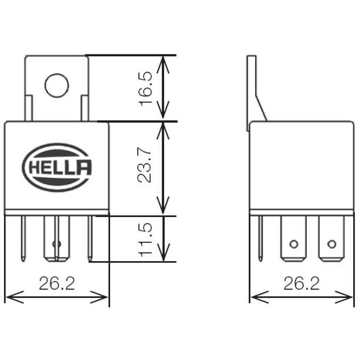 Hella Relay Mini Iso 5 Pole 12V Spdt Bkt Hella Light Accessories and Wiring