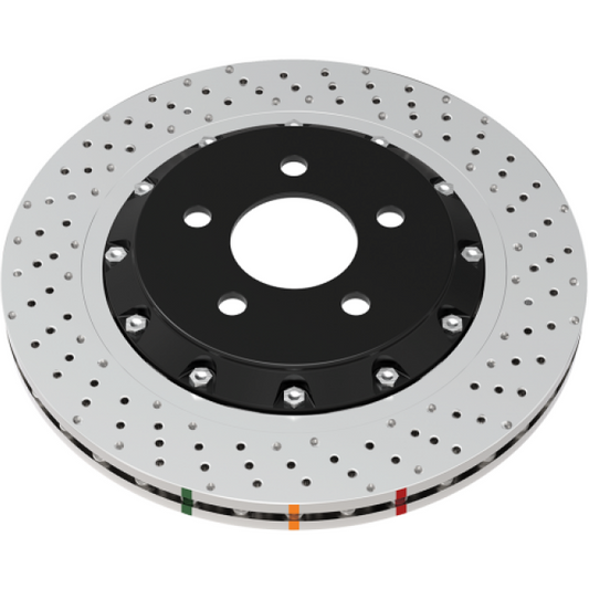 DBA 19+ Chevrolet Camaro ZL1 (w/ M6 Nuts) 5000 Series Cross Drilled & Dimpled Brake Rotor DBA Brake Rotors - 2 Piece