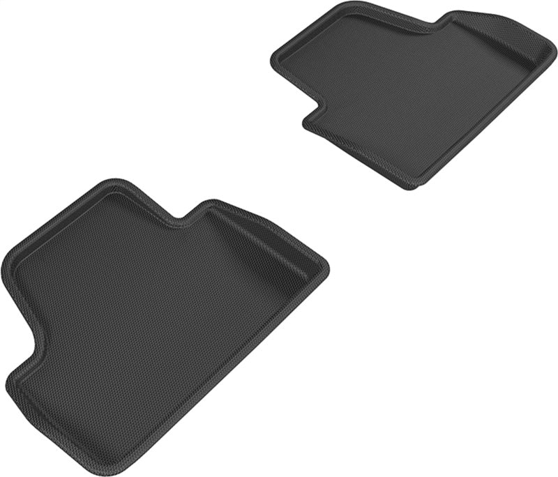 3D MAXpider 14-20 BMW 4 Series Convertible Kagu 2nd Row Floormats - Black