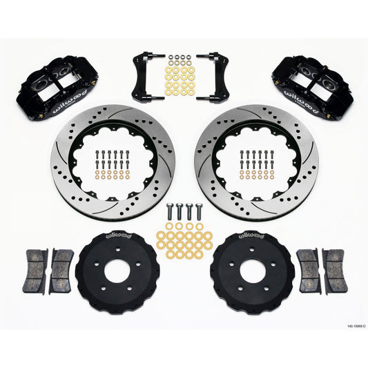 Wilwood Narrow Superlite 6R Front Hat Kit 14.00in Drilled Backdraft Cobra (BMW E36 Based) Wilwood Big Brake Kits