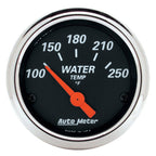 Autometer Designer Black 2 1/16in 250 Deg F Electronic Water Temp Gauge AutoMeter Gauges