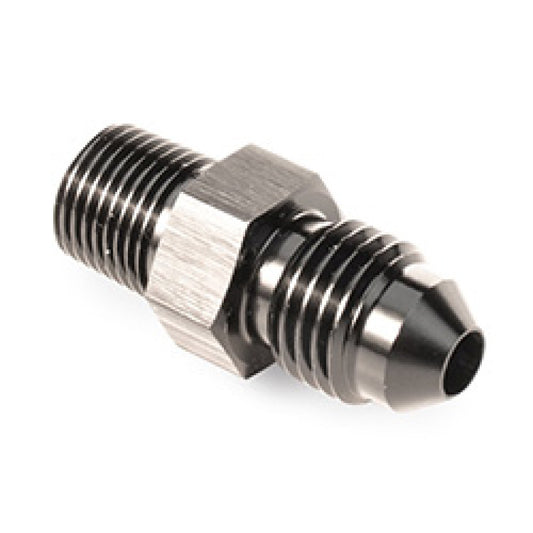 Snow Performance 1/8in NPT To 4AN Straight Water Fitting (Black) Snow Performance Fittings