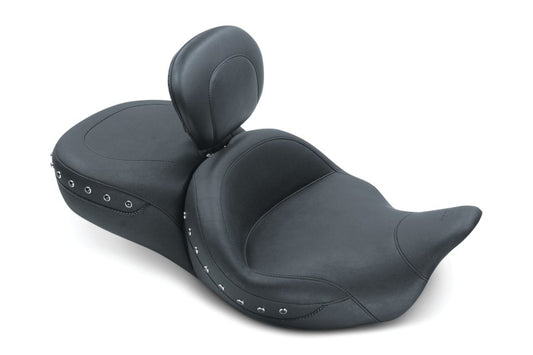 Mustang 08-21 Harley Electra Glide,Rd Glide,Rd King,Str Glide Touring 1PC Seat Blk Pearls - Black