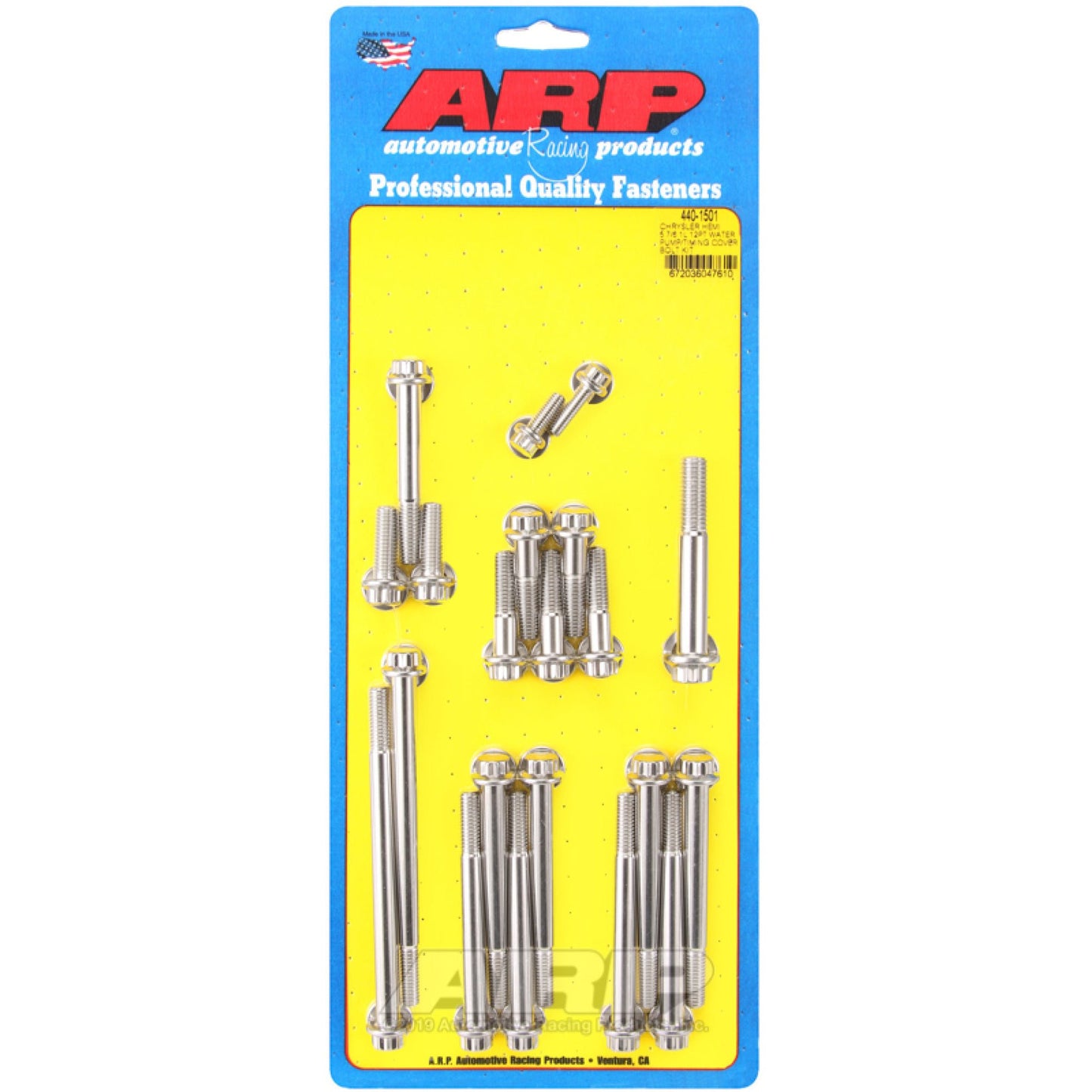 ARP Chrysler Hemi 5.7/6.1L Stainless Steel 12pt Water Pump/Timing Cover Bolt Kit ARP Hardware Kits - Other