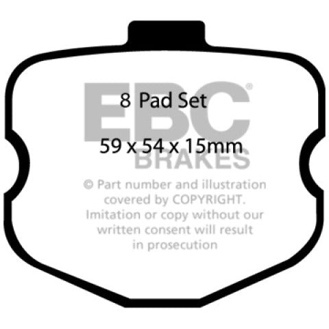 EBC 10-13 Chevrolet Corvette (C6) 6.2 Grand Sport Yellowstuff Front Brake Pads EBC Brake Pads - Performance
