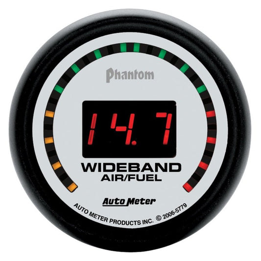 Autometer Phantom 52mm Digital 10:1-17:1 Street Wideband Air/Fuel Ratio Gauge AutoMeter Gauges