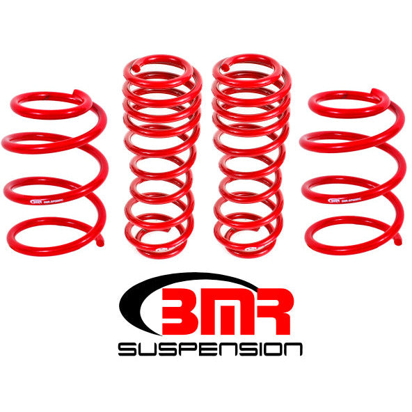 BMR 05-14 S197 Mustang GT Handling Version Lowering Springs (Set Of 4) - Red BMR Suspension Lowering Springs