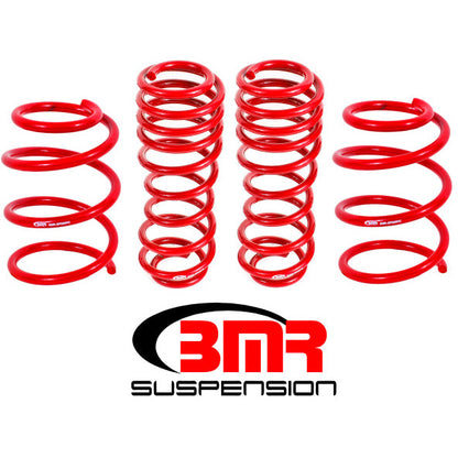 BMR 05-14 S197 Mustang GT Handling Version Lowering Springs (Set Of 4) - Red BMR Suspension Lowering Springs