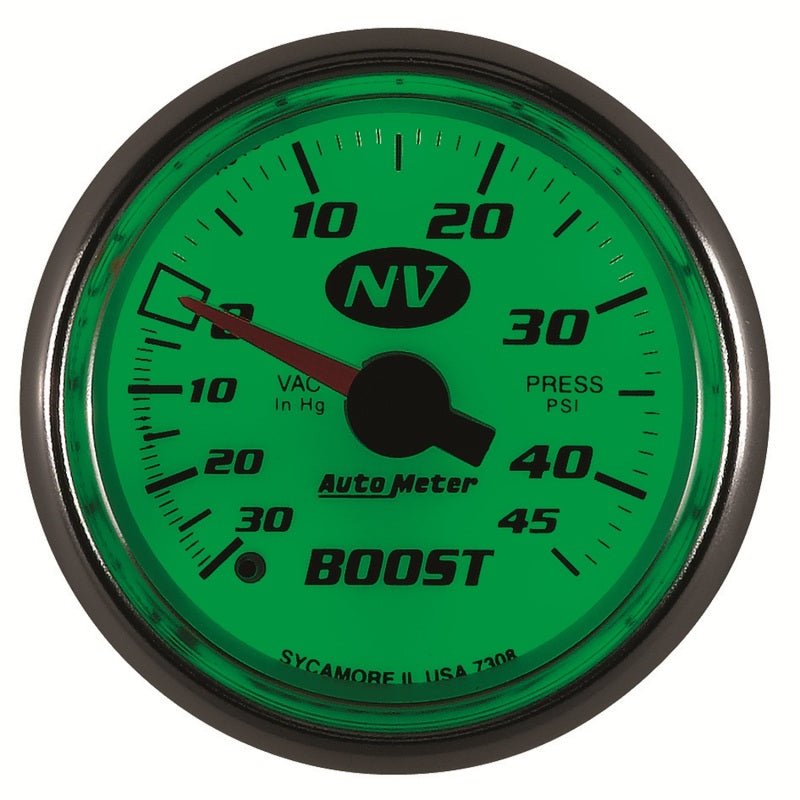 Autometer 52mm Mechanical 30 In Hg-Vac/45 PSI Vacuum / Boost Gauge AutoMeter Gauges