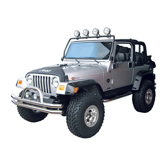 Rugged Ridge 97-06 Jeep Wrangler TJ Black Full Frame Light Bar Rugged Ridge Light Bars & Cubes