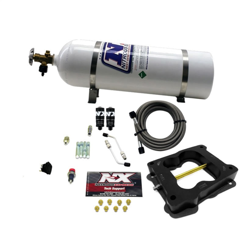 Nitrous Express Q-Jet/Holley Spread Bore Hitman Nitrous Kit (100-150-200HP) w/15lb Bottle Nitrous Express Nitrous Systems